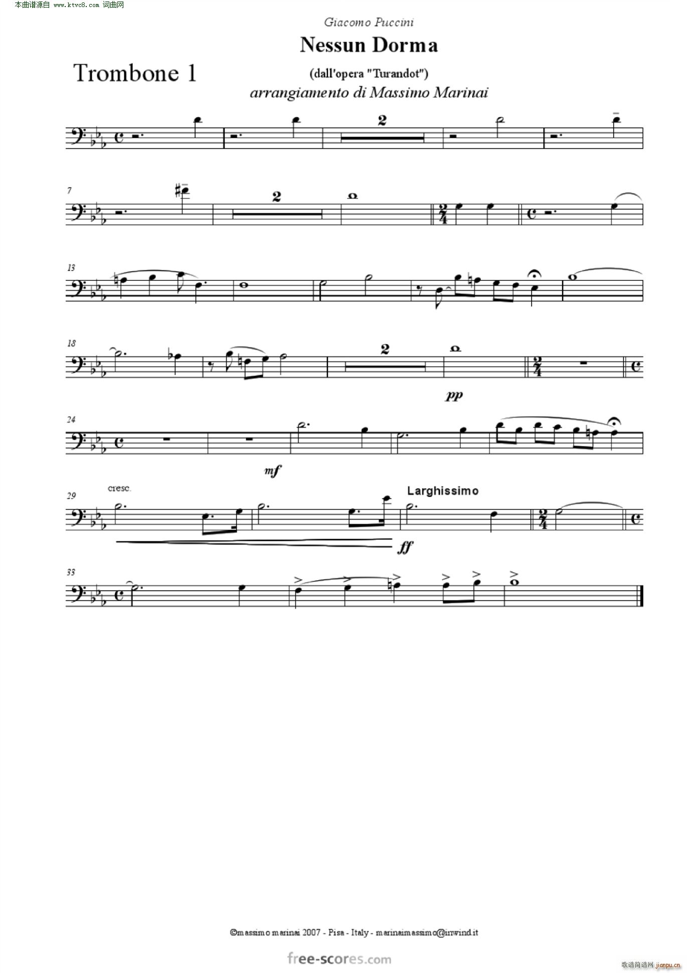 NessunDorma今夜无人入睡 管弦乐 含各声部(总谱)23