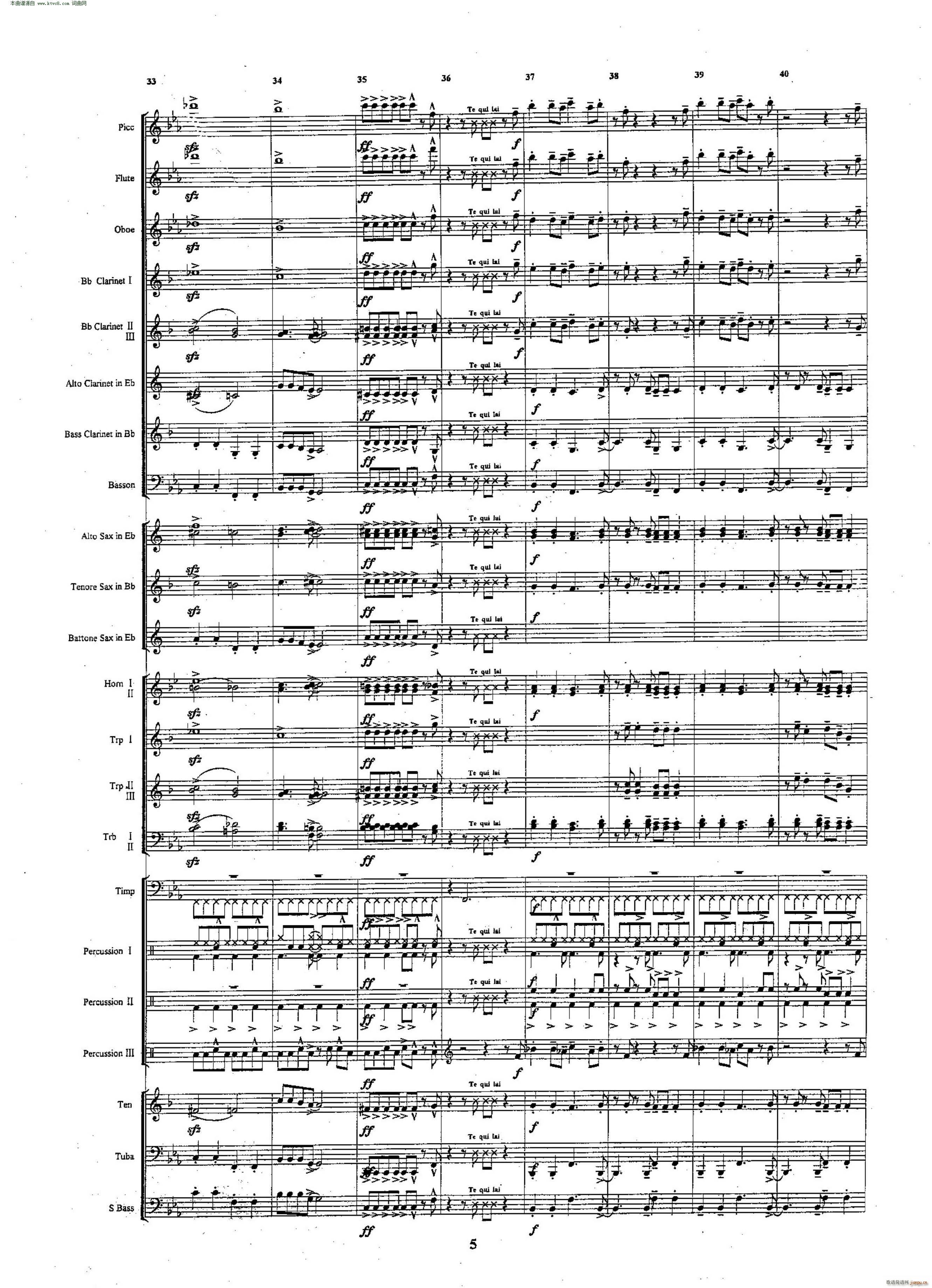 G141 龙舌兰 爵士版 管乐(总谱)5