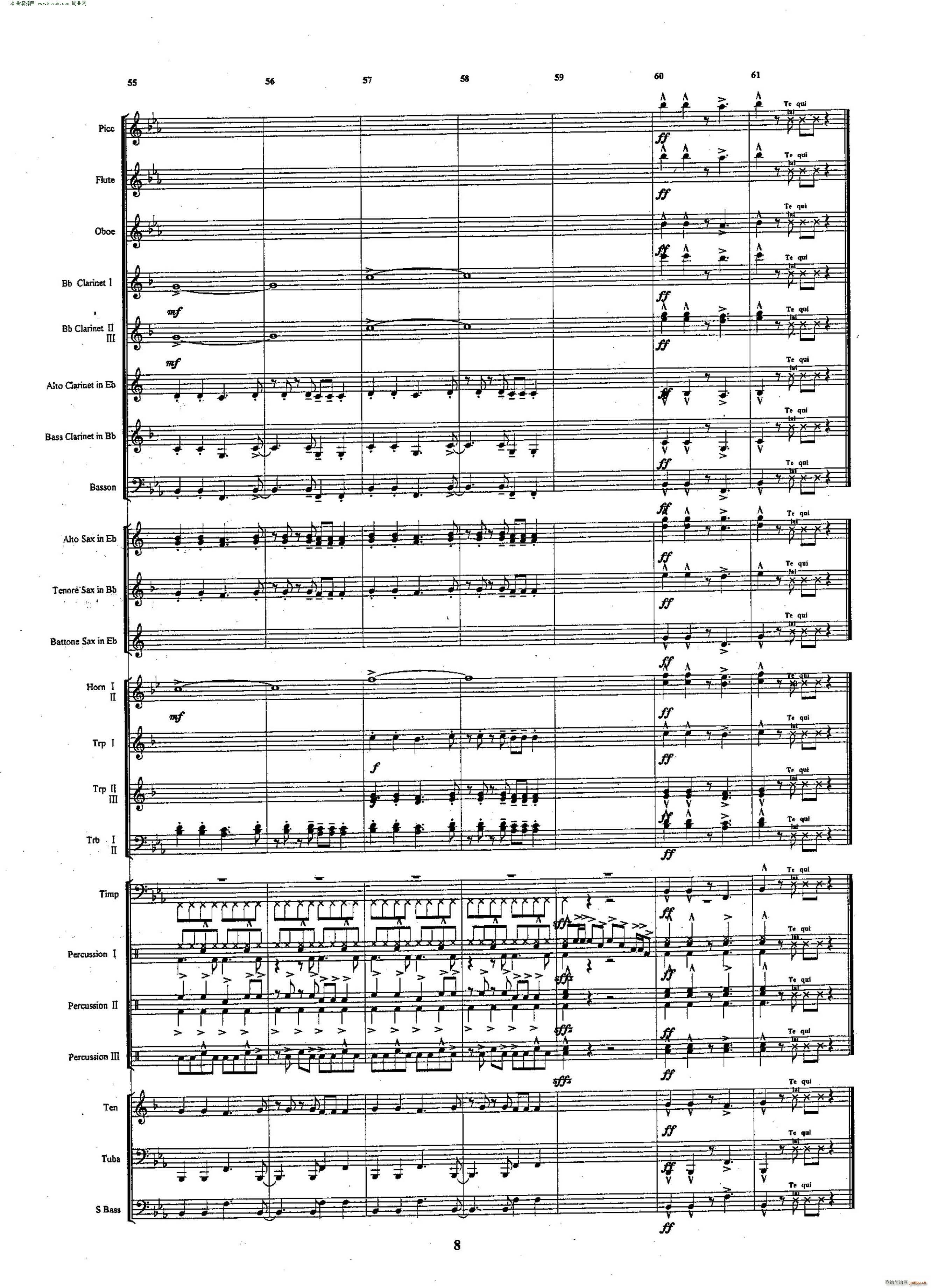 G141 龙舌兰 爵士版 管乐(总谱)8