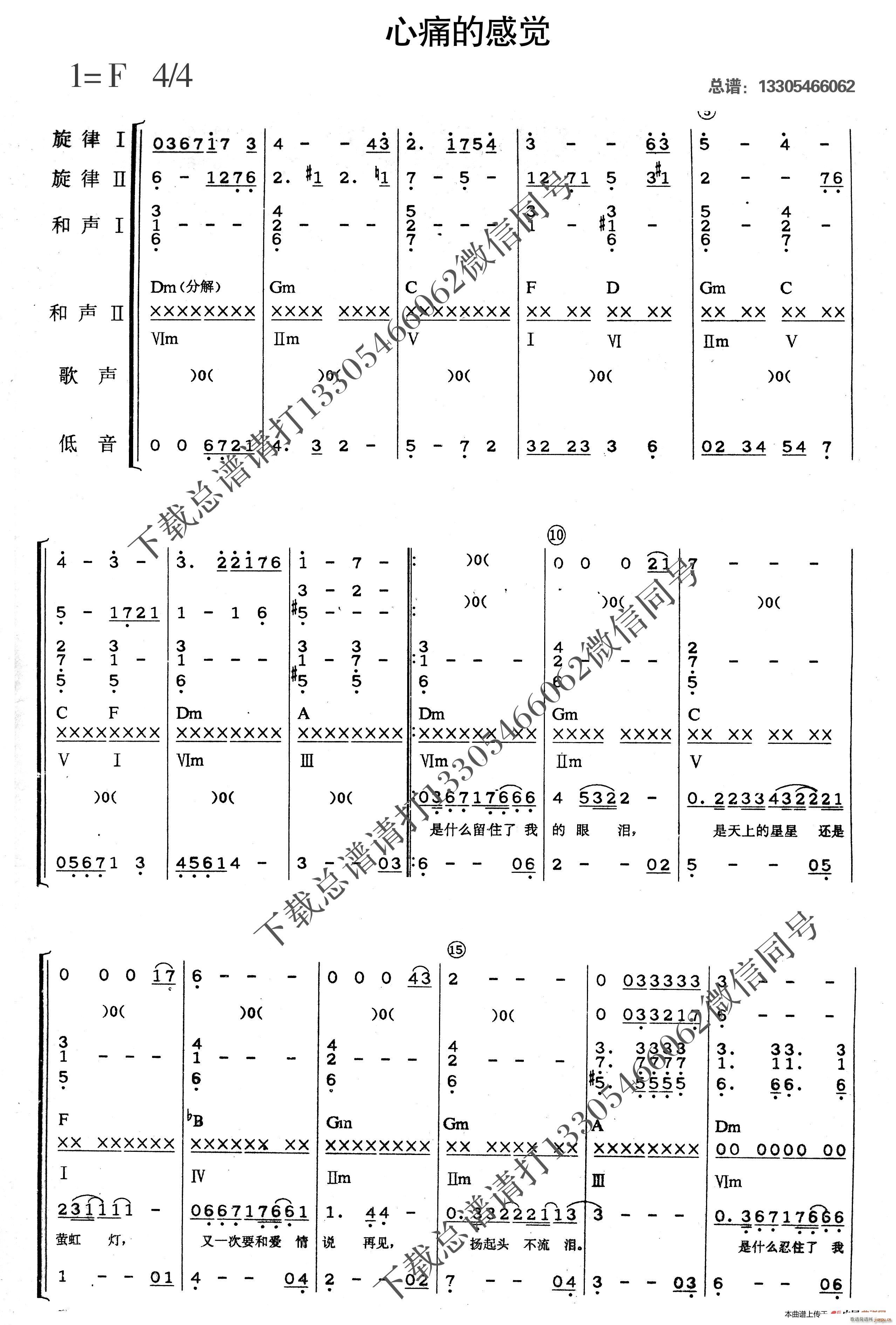 心痛的感觉 乐队(总谱)1