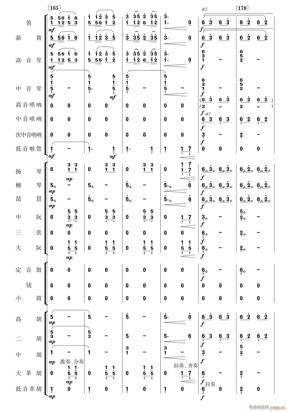 瑶族舞曲 民乐合奏 28(总谱)1