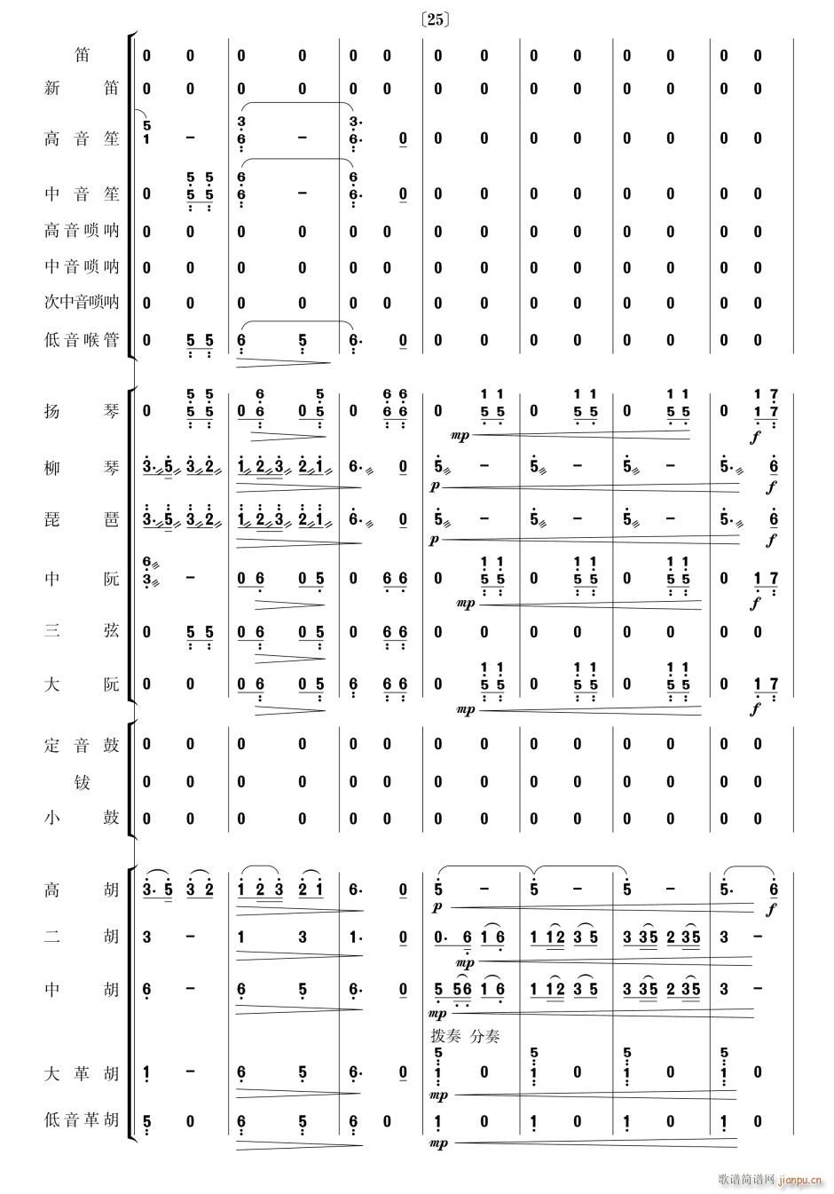 瑶族舞曲 民乐合奏 4(总谱)1