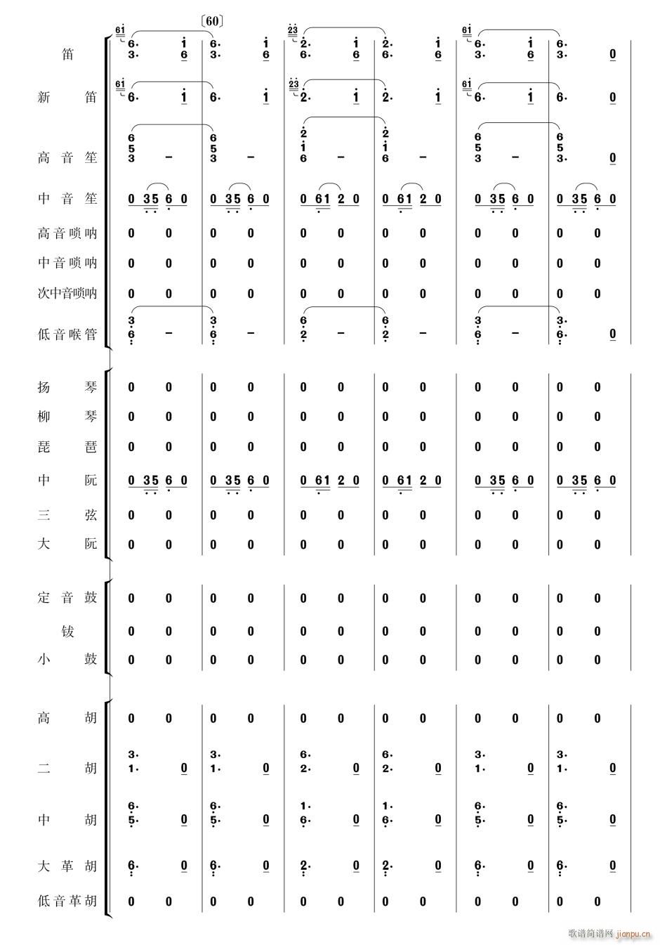 瑶族舞曲 民乐合奏 10(总谱)1