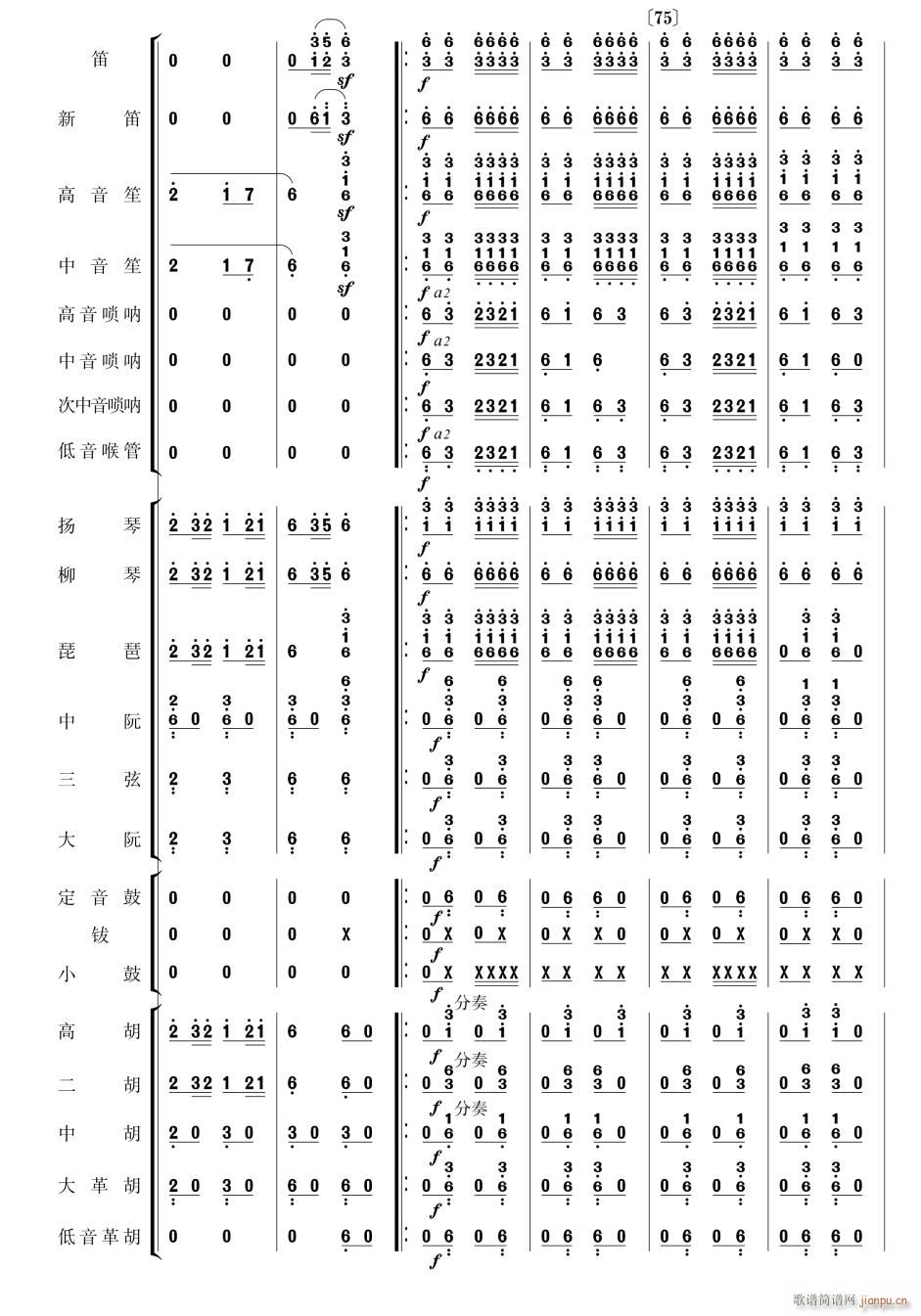 瑶族舞曲 民乐合奏 12(总谱)1