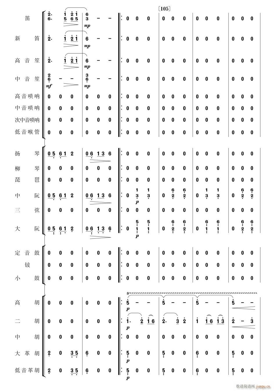 瑶族舞曲 民乐合奏 17(总谱)1