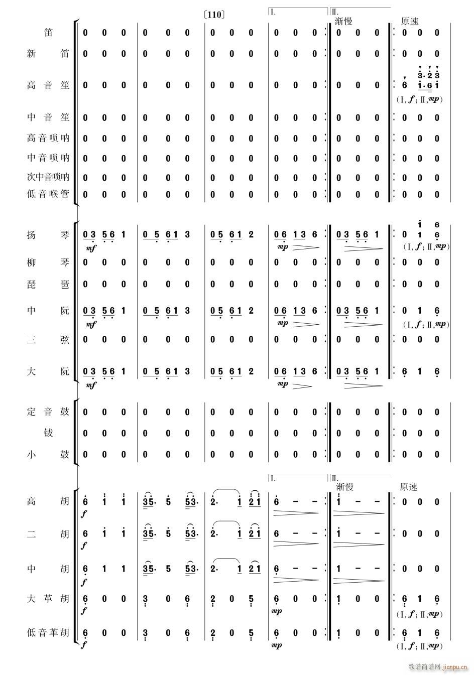 瑶族舞曲 民乐合奏 18(总谱)1