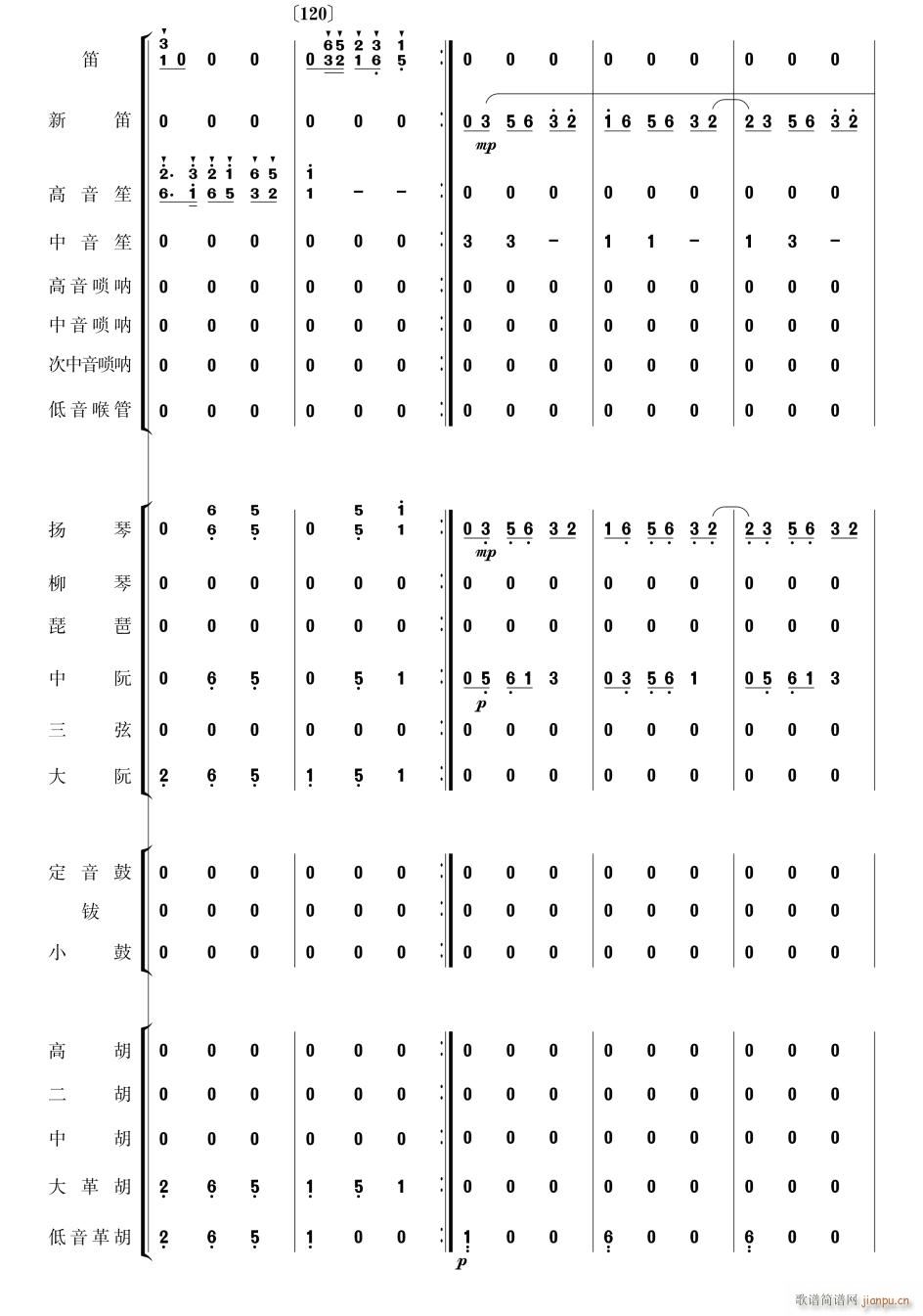 瑶族舞曲 民乐合奏 20(总谱)1