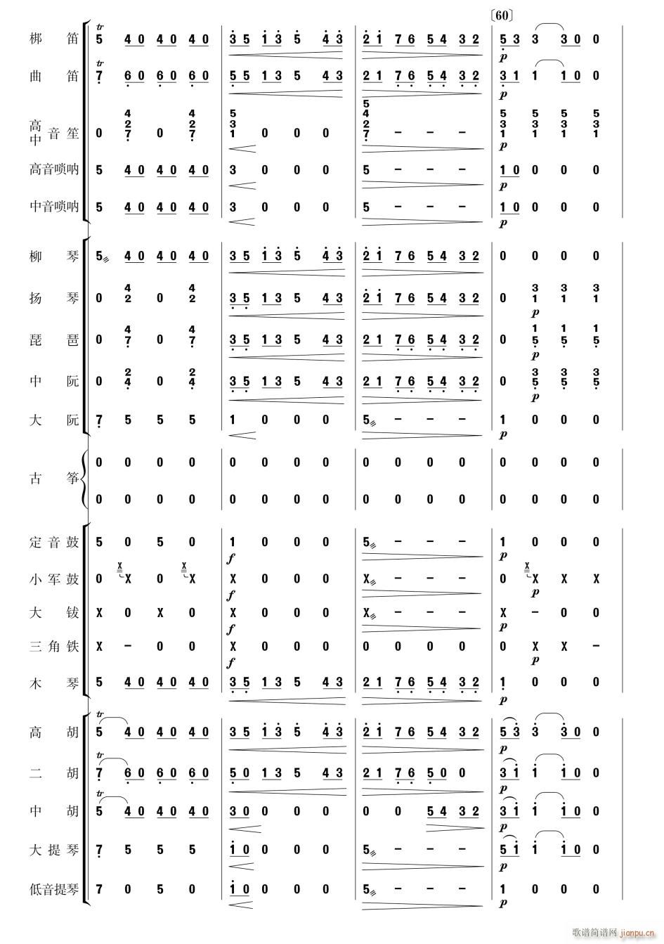 拉德斯基进行曲 民乐合奏 15(总谱)1