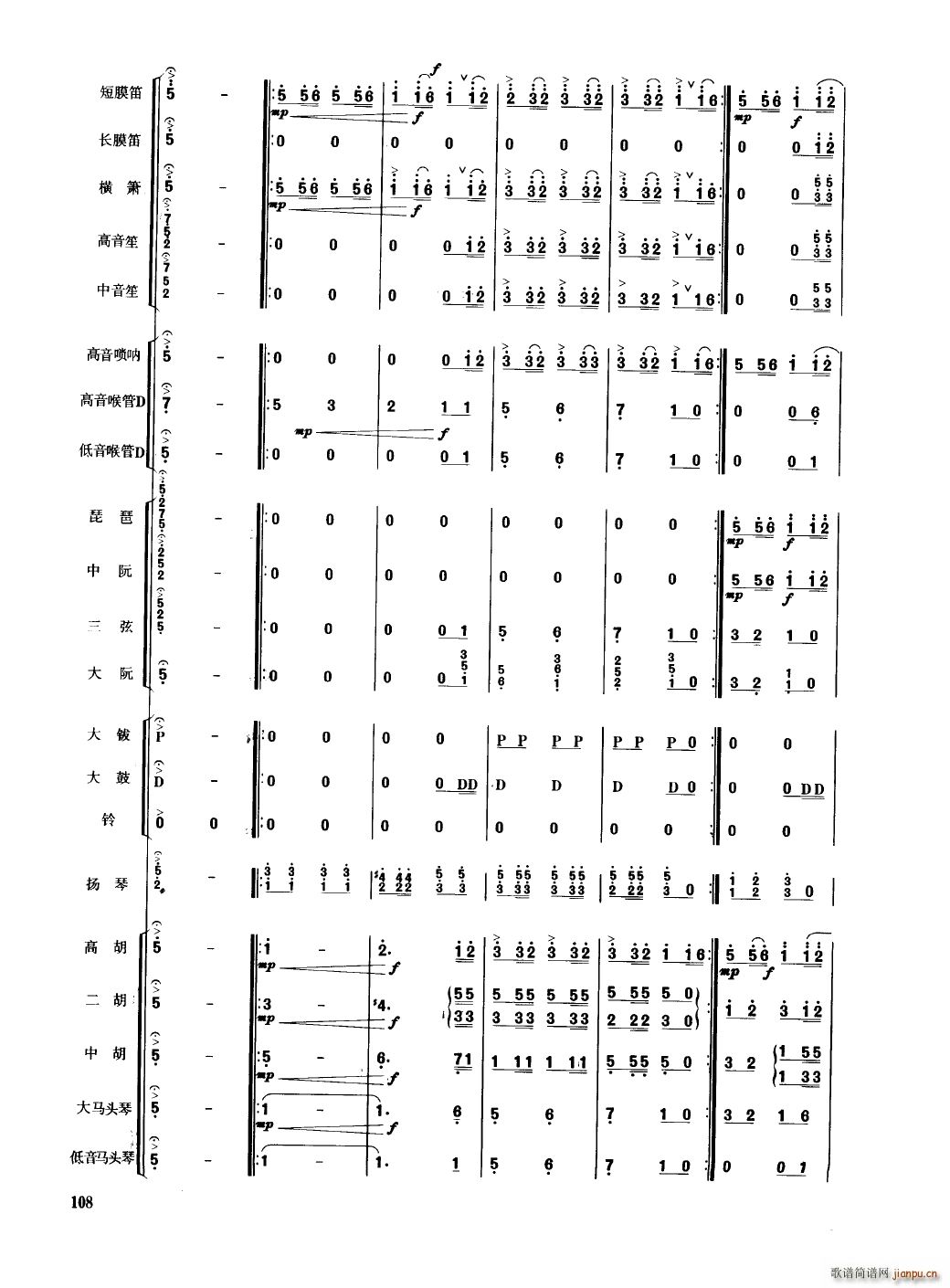 中国民族器乐合奏曲集 101 150(总谱)11