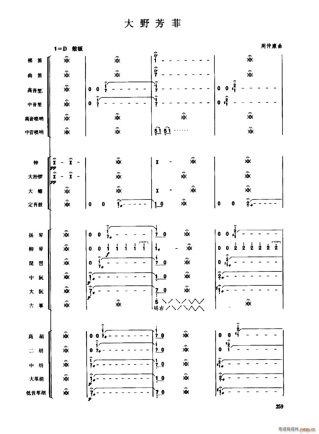 大野芳菲 民乐合奏(总谱)1