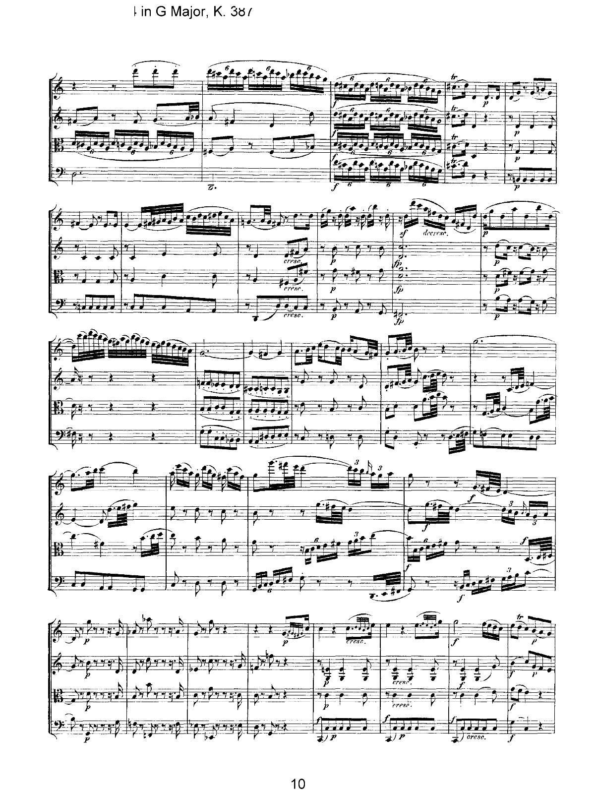 Mozart Quartet No 14 in G Major K 387(总谱)10