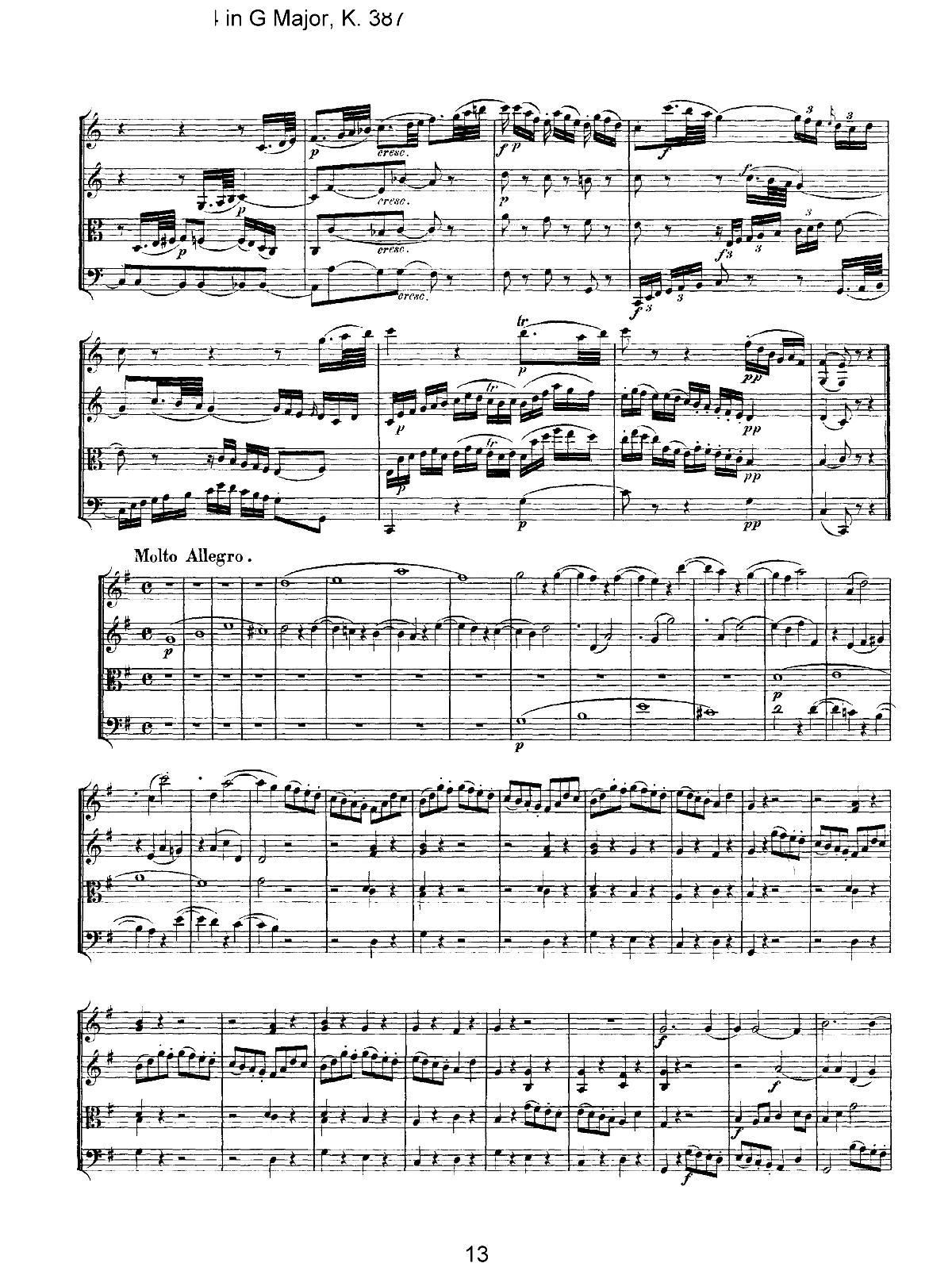 Mozart Quartet No 14 in G Major K 387(总谱)13