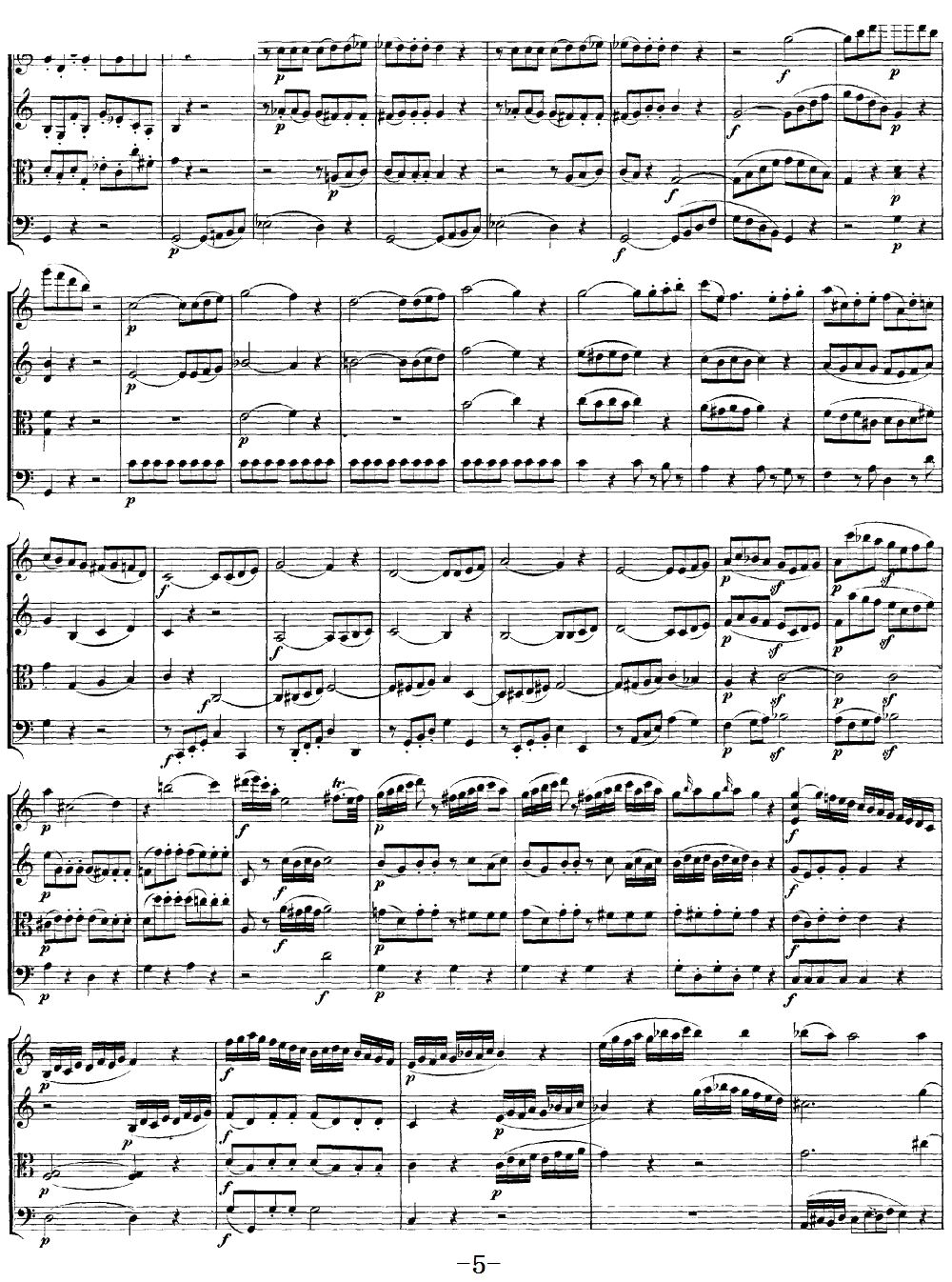 Mozart Quartet No 19 in C Major K 465(总谱)5