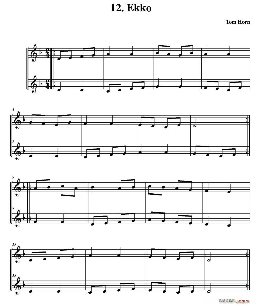 Ekko 简易二重奏(总谱)1