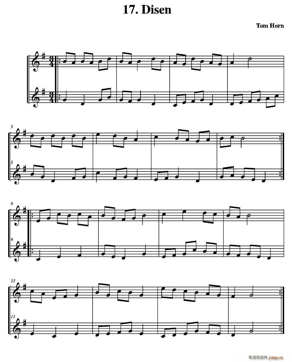 Disen 简易二重奏(总谱)1