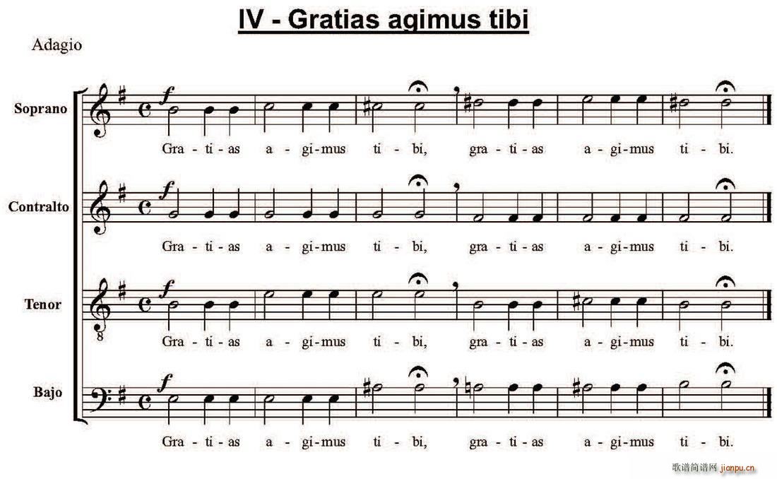 gratias agimus tibi 萨克斯四重奏(总谱)1