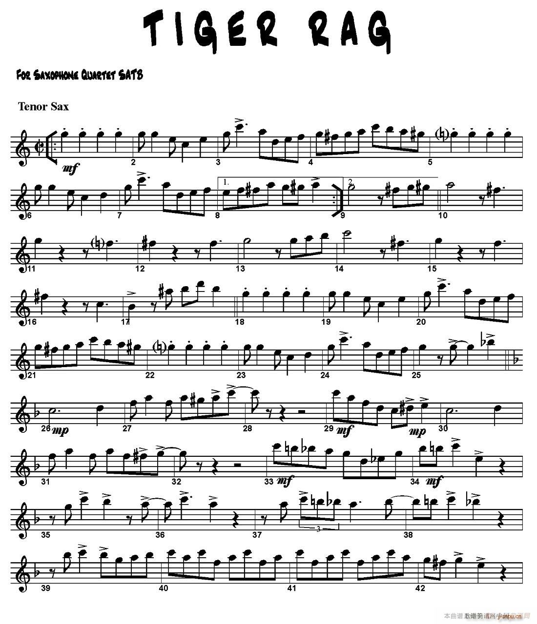 TIGER RAG 四重奏(总谱)10