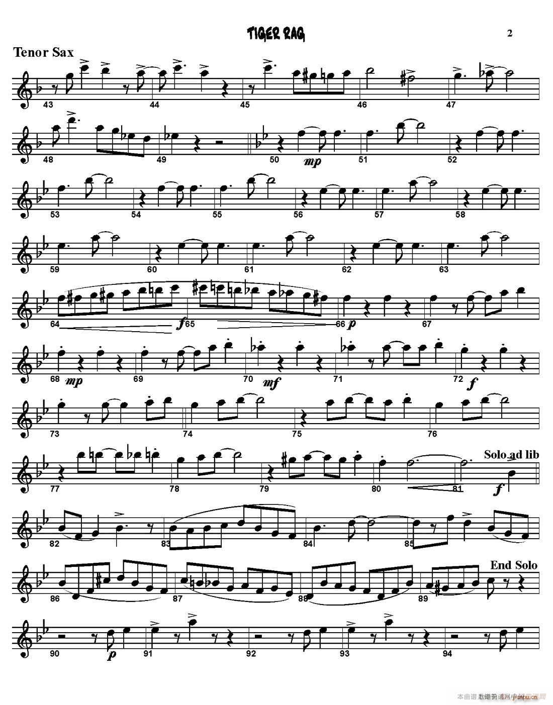 TIGER RAG 四重奏(总谱)11