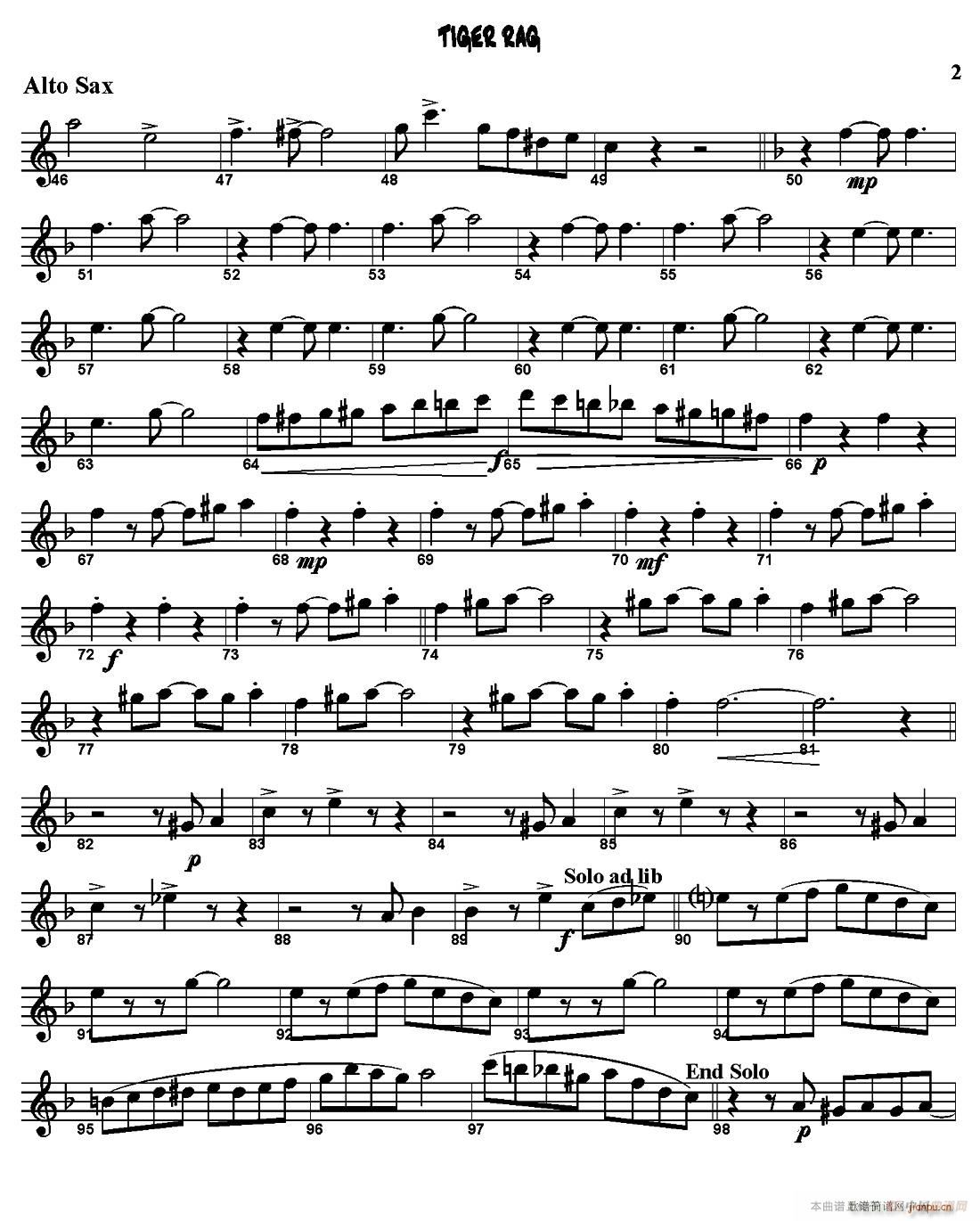 TIGER RAG 四重奏(总谱)13