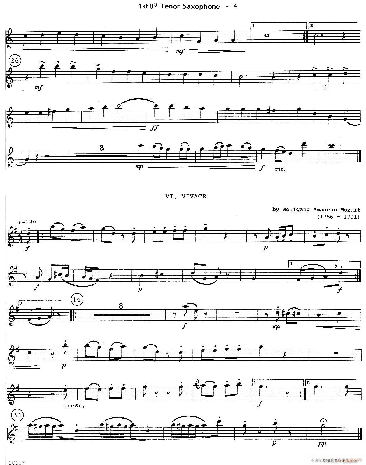 six for three 次中音三重奏第一萨克斯(总谱)3