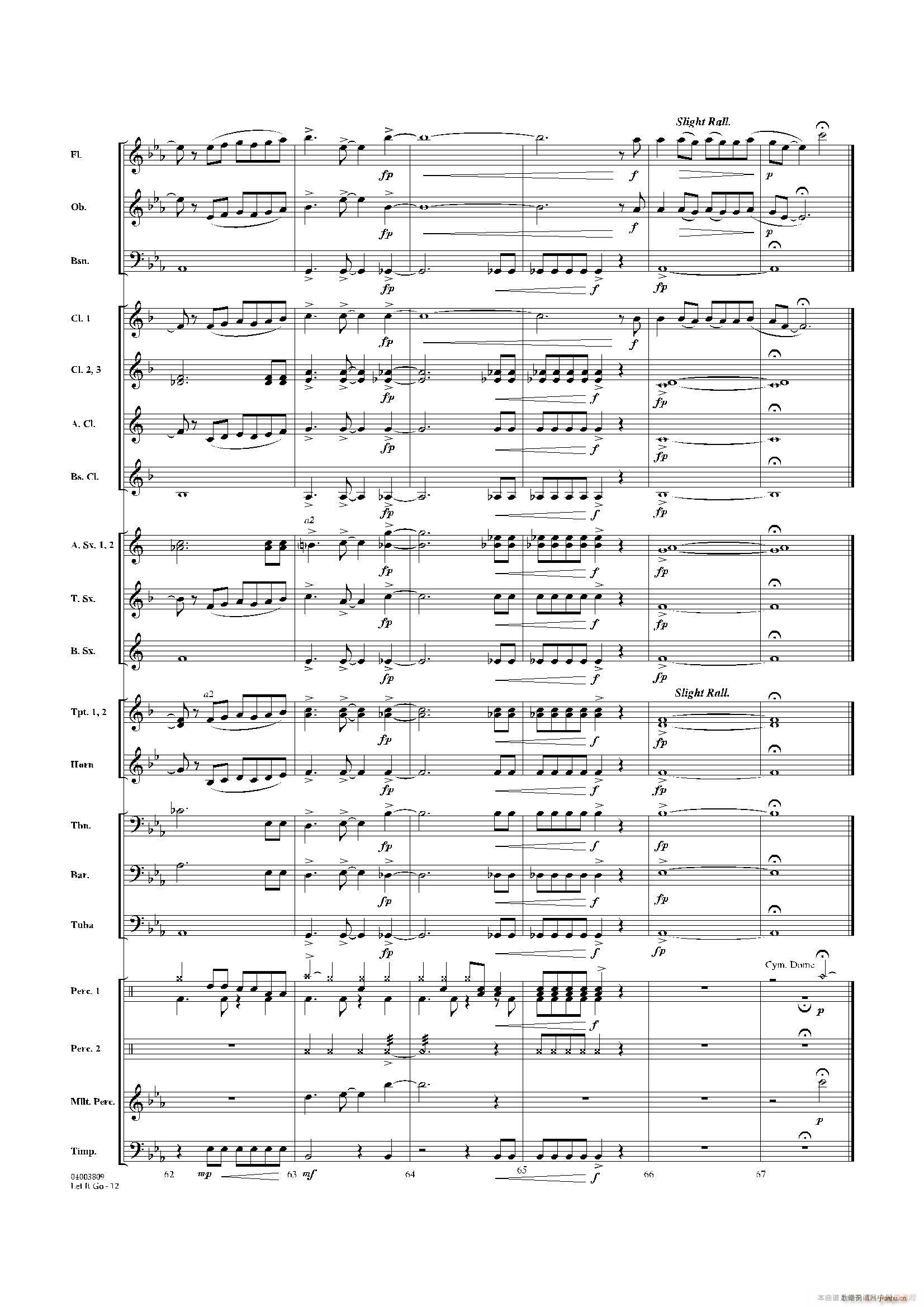 Let it go 冰雪奇缘 主题曲 交响管乐(总谱)11