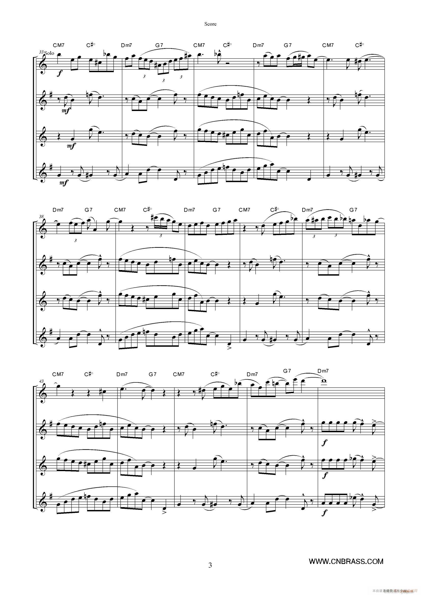 In The Mood 情绪 四重奏(总谱)3