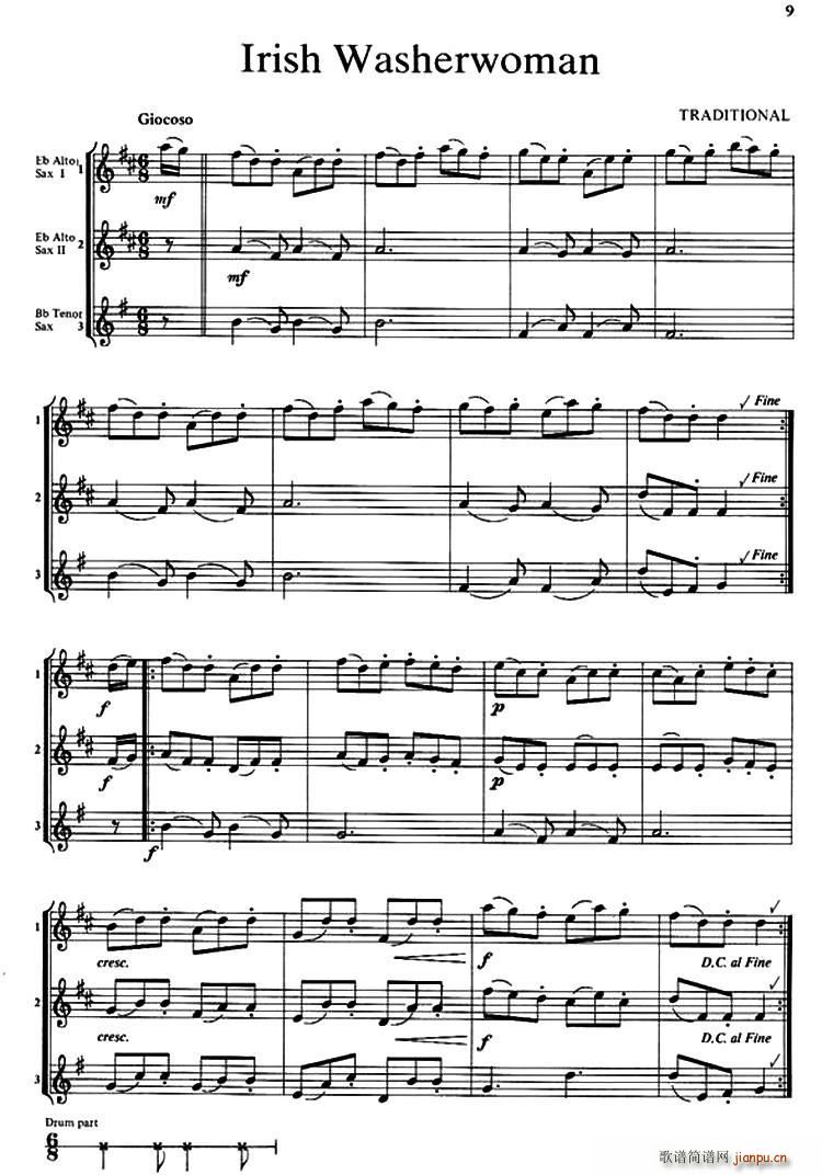 Irish Washerwoman 三重奏(总谱)1