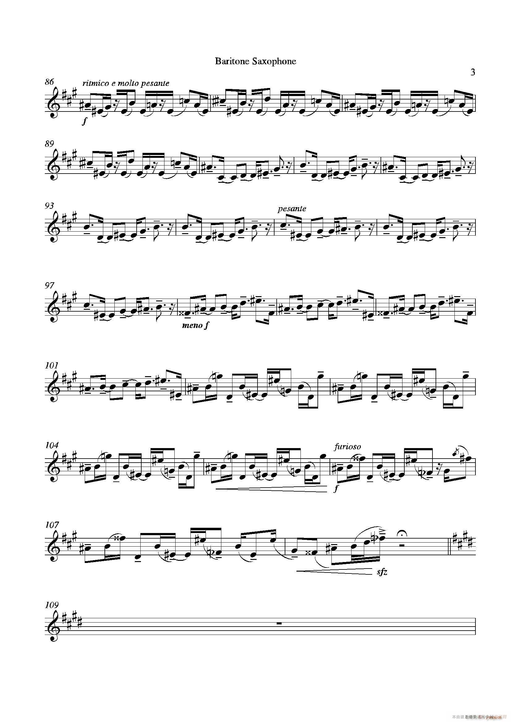 Grigri 四重奏上低音萨克斯(总谱)3