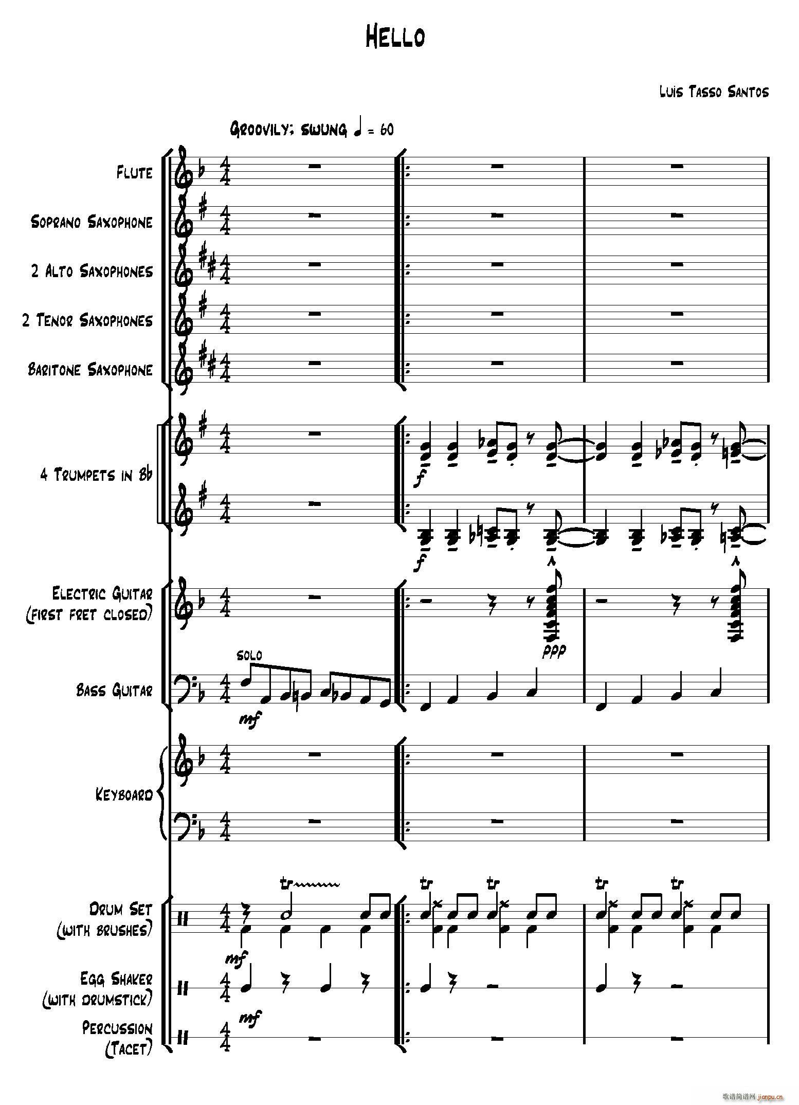 Hello 爵士乐团(总谱)1
