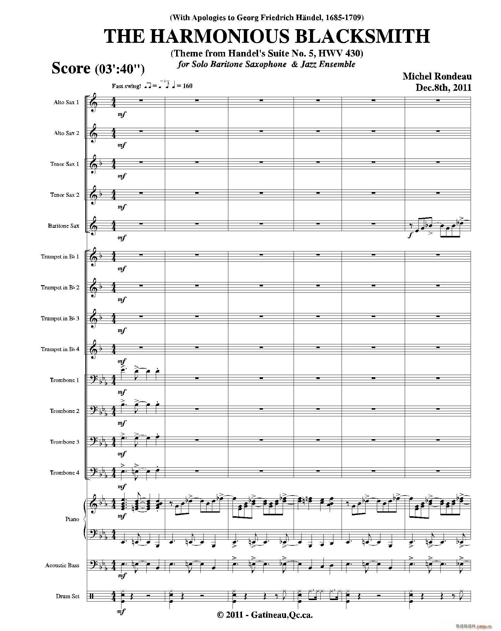 THE HARMONIOUS BLACKSMITH(总谱)1