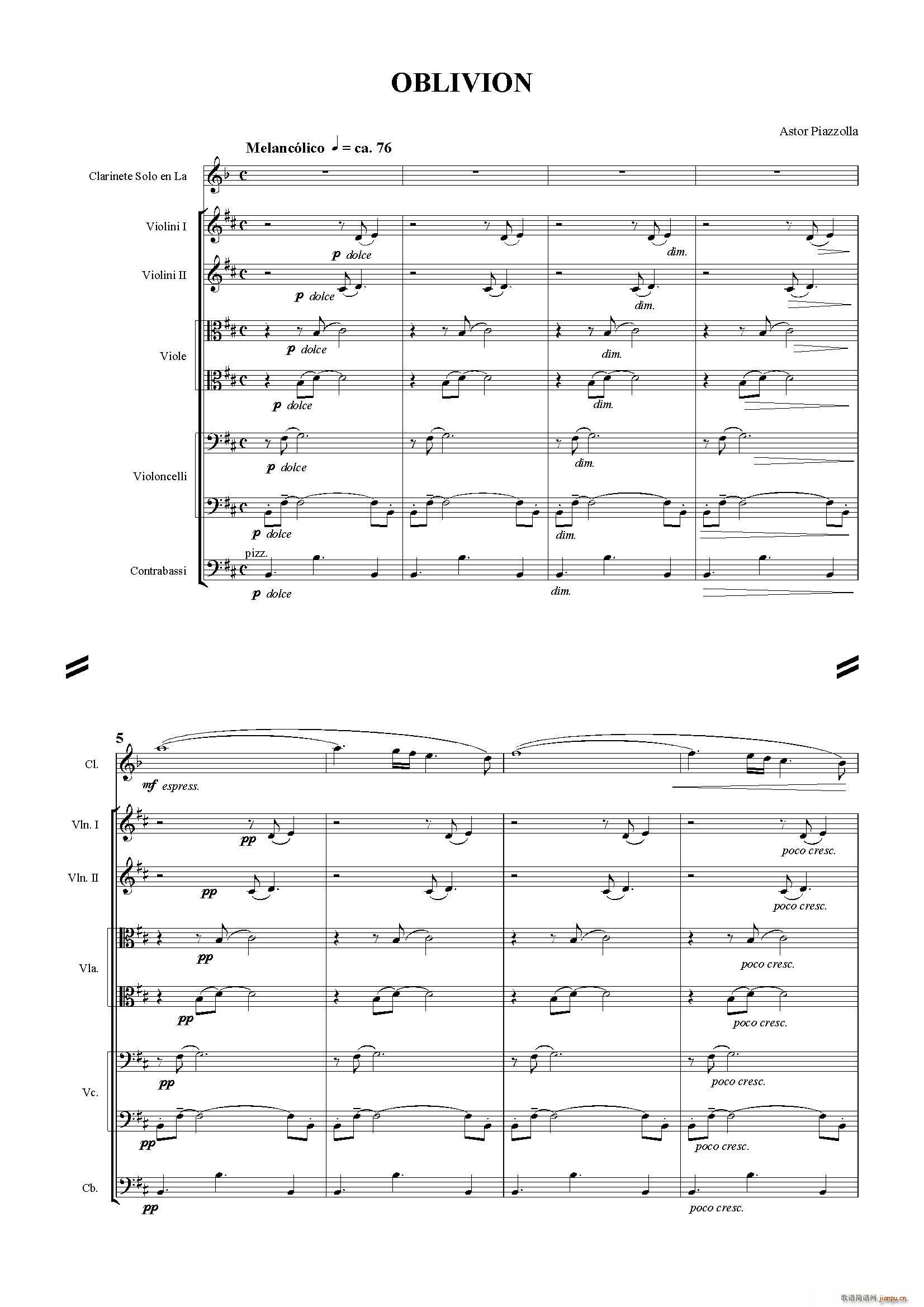 Oblivion 遗忘 室内乐队(总谱)1