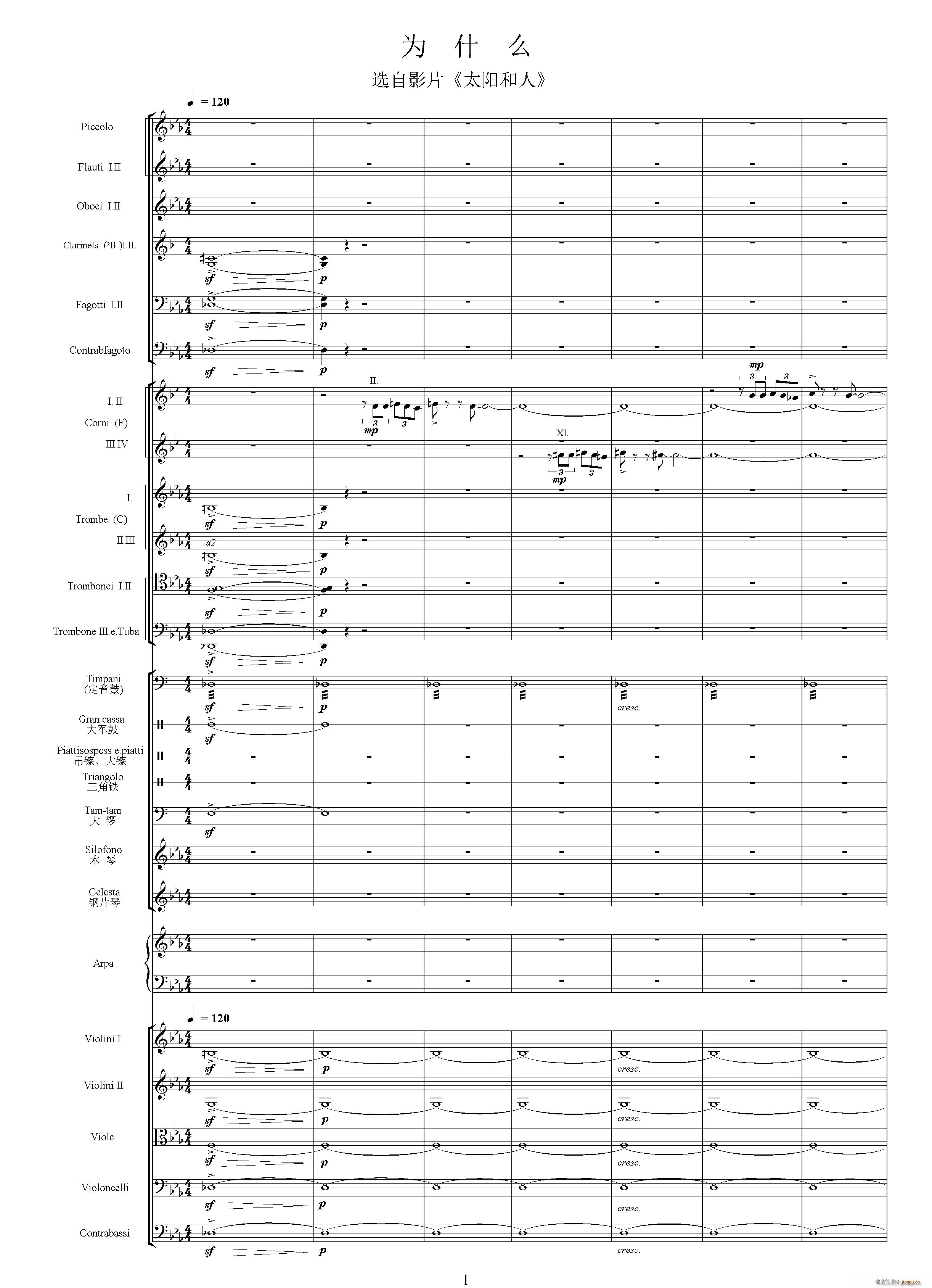 为什么 选自影片 太阳和人(总谱)1