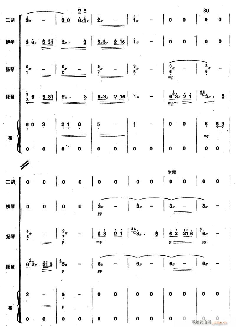映山红花开红军来 五重奏 3(总谱)1
