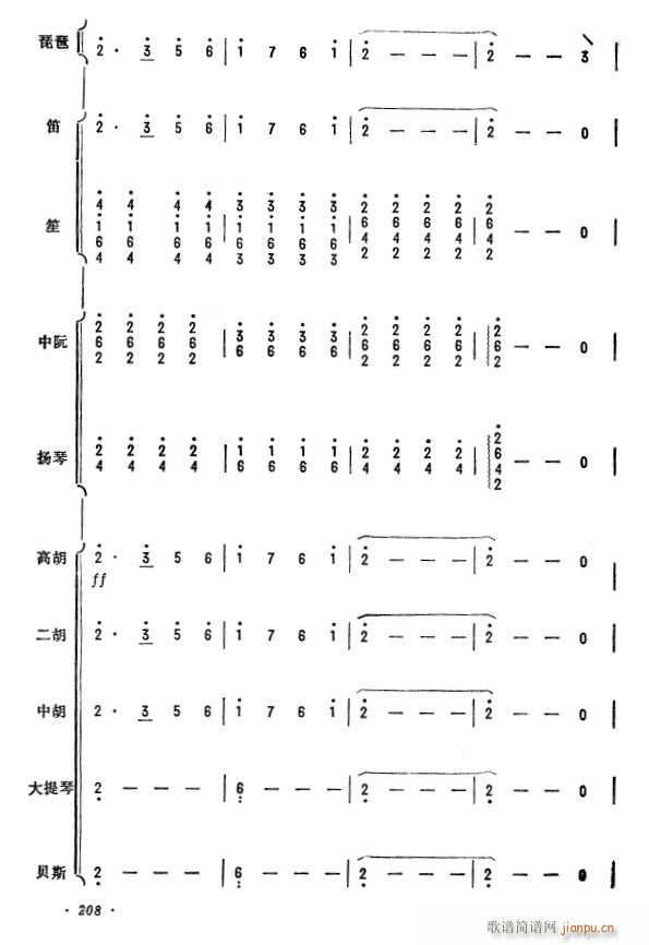 杜鹃啼血 琵琶协奏曲 59(总谱)1