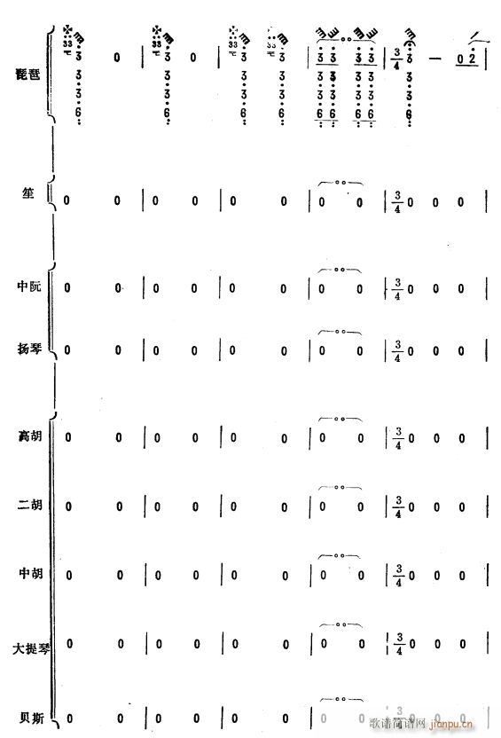 杜鹃啼血 琵琶协奏曲 27(总谱)1