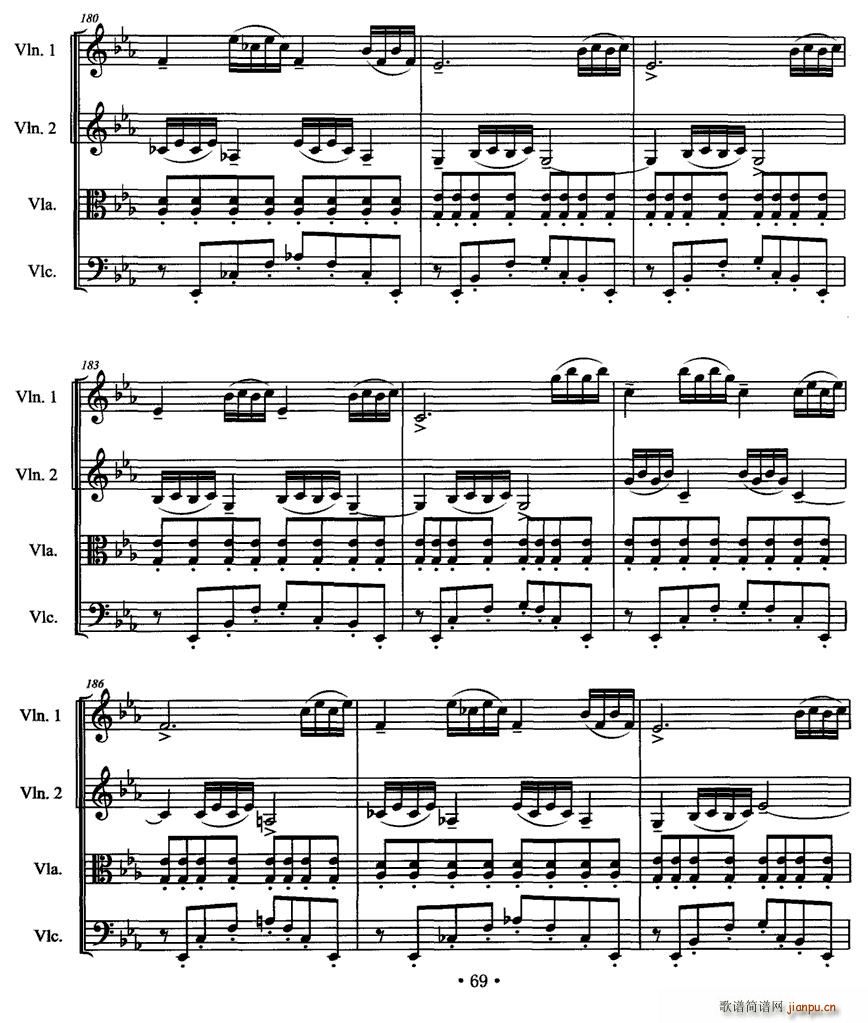 第一弦乐四重奏 提琴(总谱)19