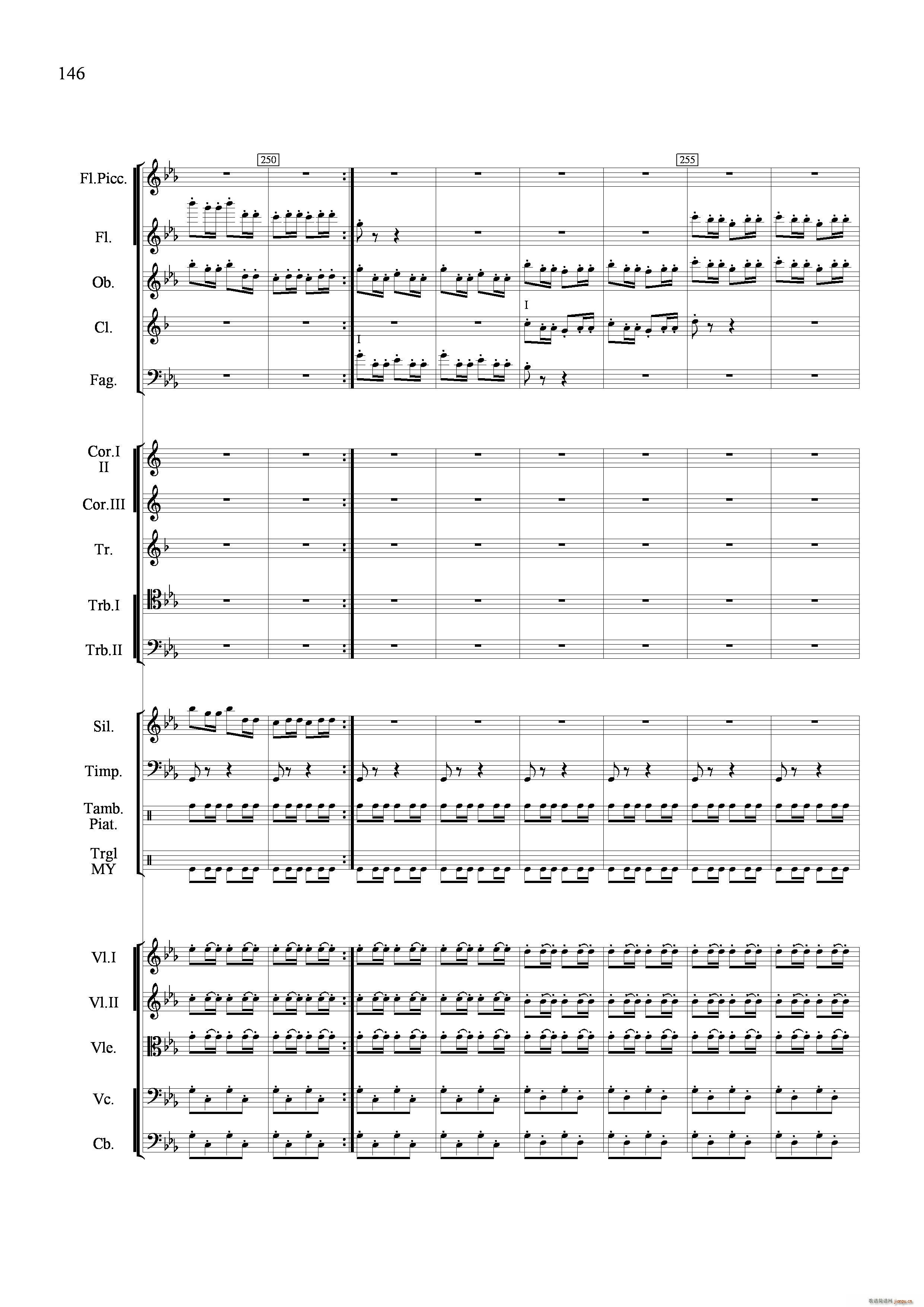 小八路勇闯封锁线 管弦乐合奏 铜管(总谱)34