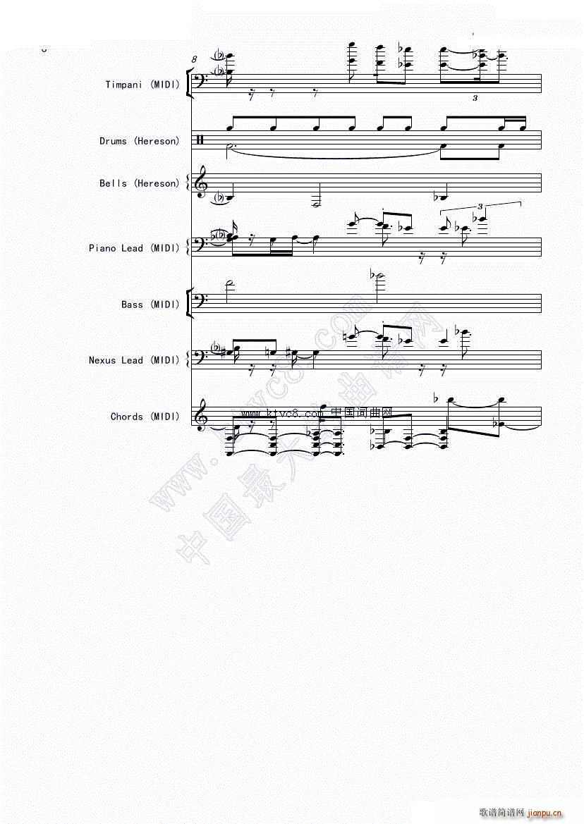 娜娜 斩 赤红之瞳ED1 震撼(总谱)7