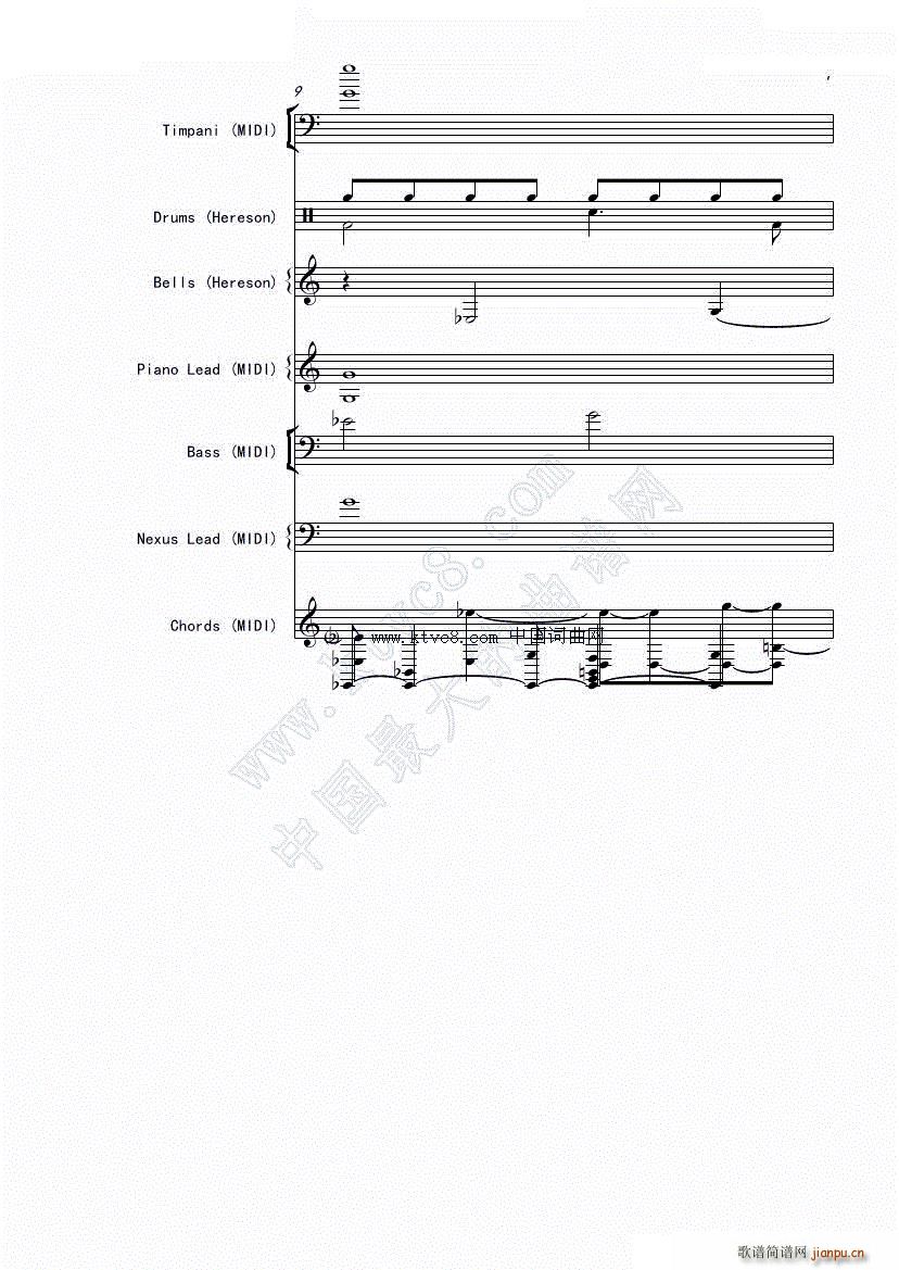 娜娜 斩 赤红之瞳ED1 震撼(总谱)8