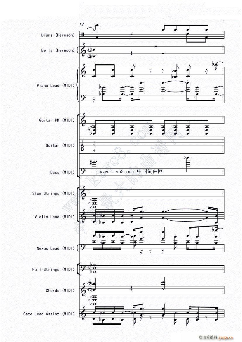 娜娜 斩 赤红之瞳ED1 震撼(总谱)12