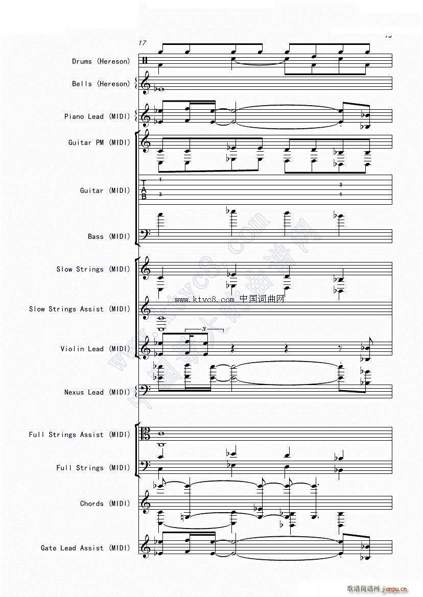 娜娜 斩 赤红之瞳ED1 震撼(总谱)14