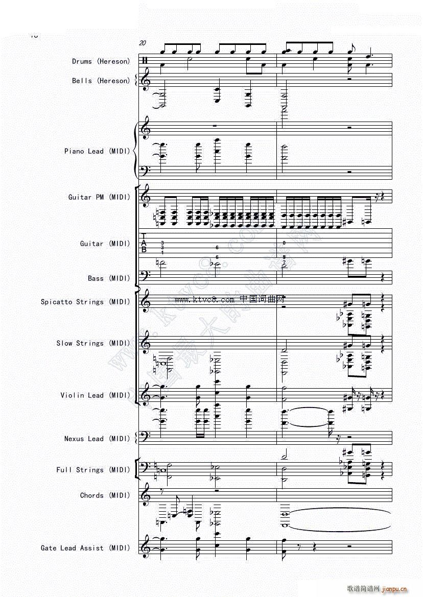 娜娜 斩 赤红之瞳ED1 震撼(总谱)18