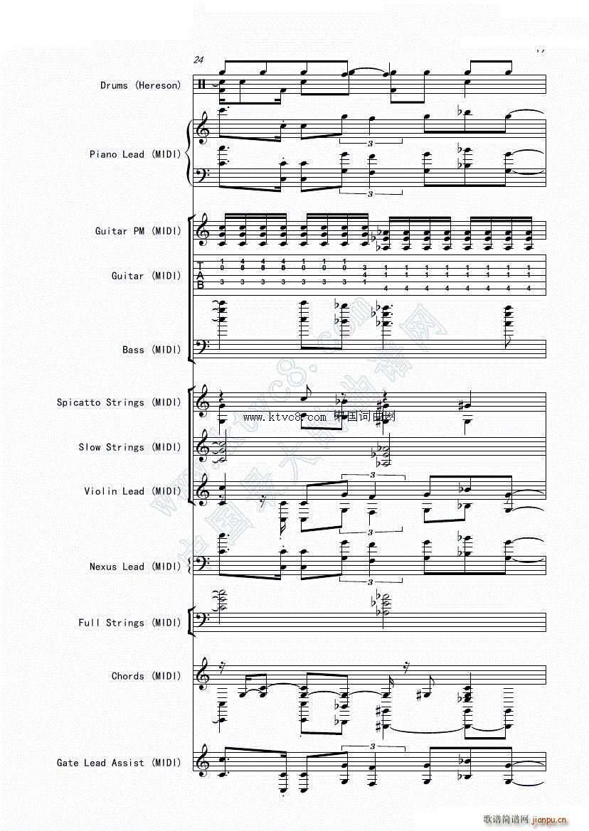 娜娜 斩 赤红之瞳ED1 震撼(总谱)21