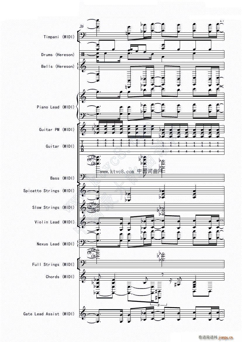 娜娜 斩 赤红之瞳ED1 震撼(总谱)23