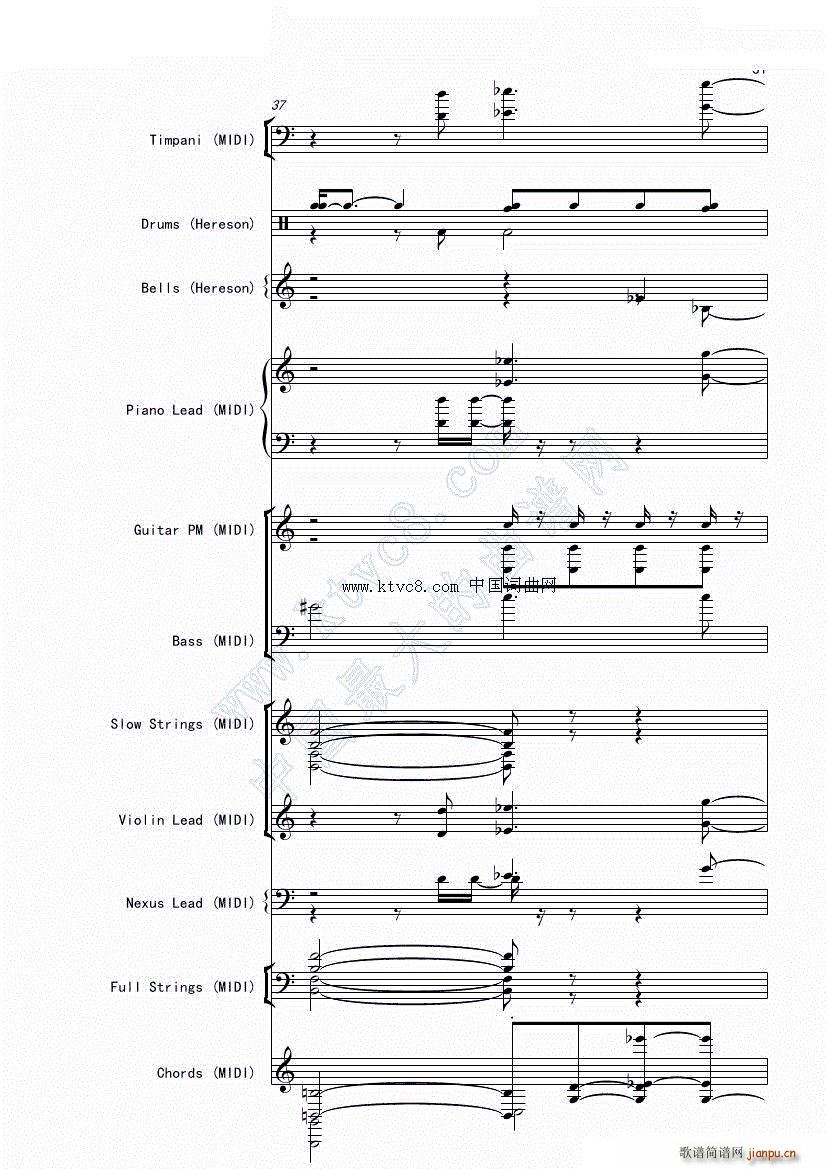 娜娜 斩 赤红之瞳ED1 震撼(总谱)34