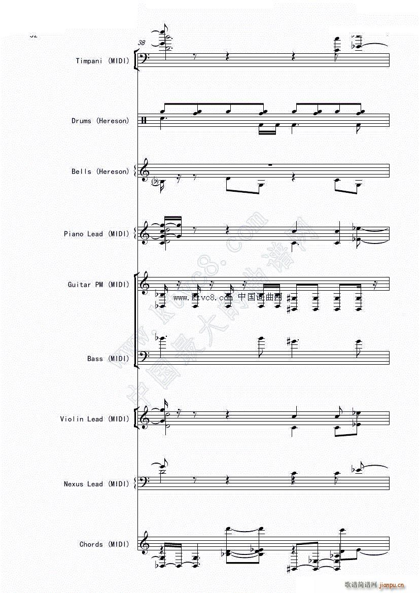 娜娜 斩 赤红之瞳ED1 震撼(总谱)35