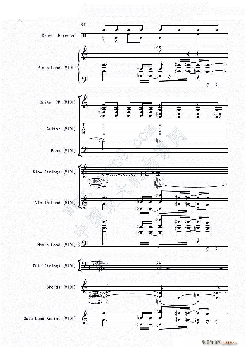 娜娜 斩 赤红之瞳ED1 震撼(总谱)39