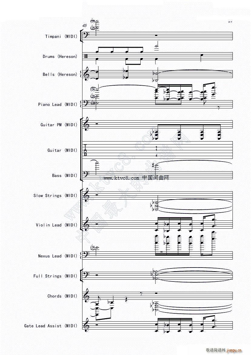 娜娜 斩 赤红之瞳ED1 震撼(总谱)42