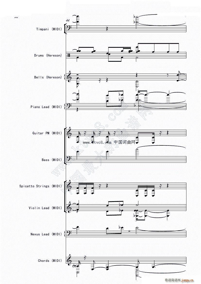 娜娜 斩 赤红之瞳ED1 震撼(总谱)41