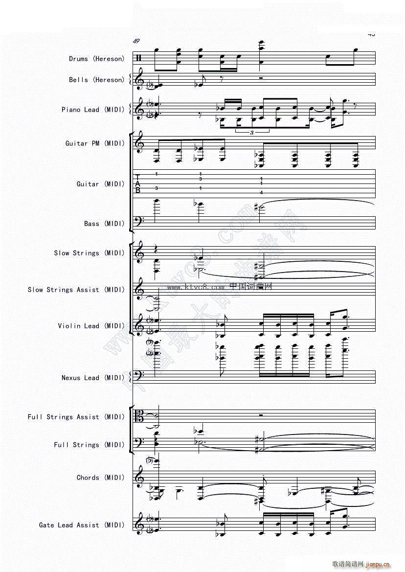 娜娜 斩 赤红之瞳ED1 震撼(总谱)46